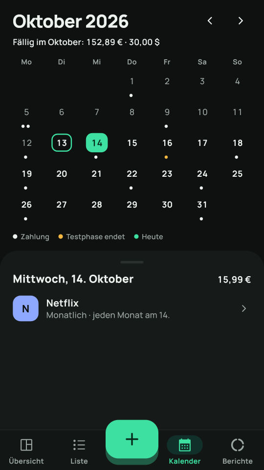 My Subscriptions Screenshot 3