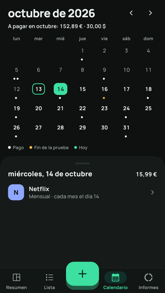 Captura de pantalla 3 de My Subscriptions