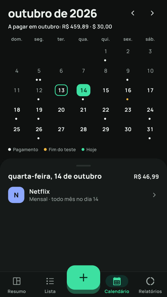 Captura de tela 3 de My Subscriptions