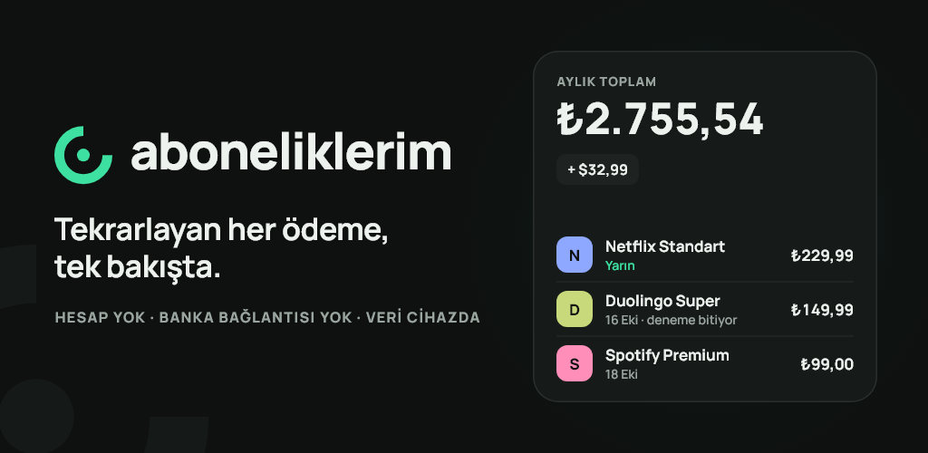 Aboneliklerim tanıtım görseli