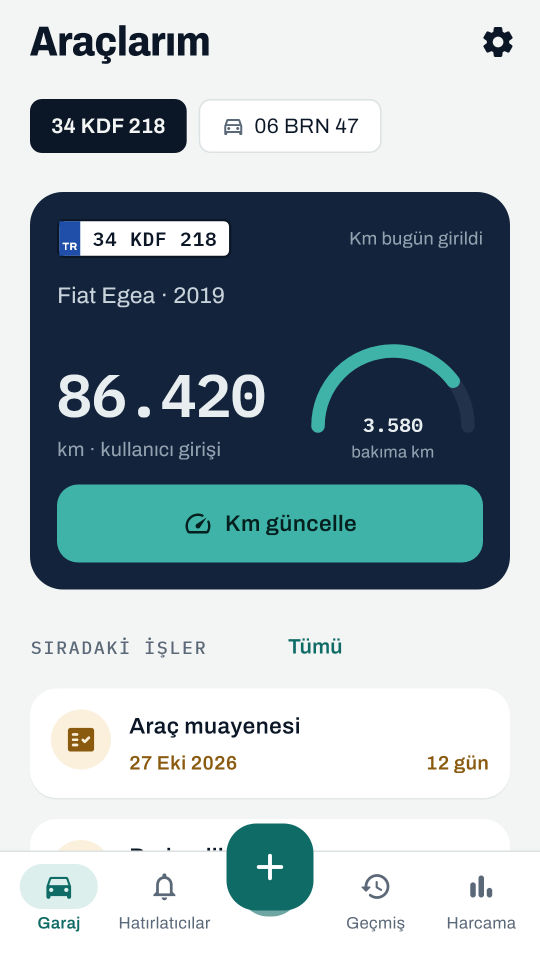 Aracımın Defteri ekran görüntüsü 1