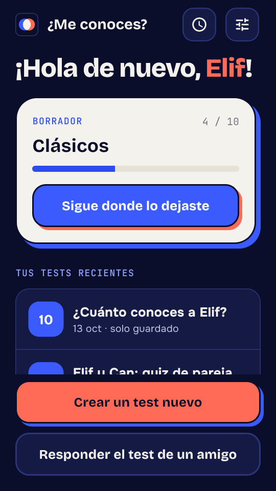 Captura de pantalla 1 de ¿Cuánto me conoces?