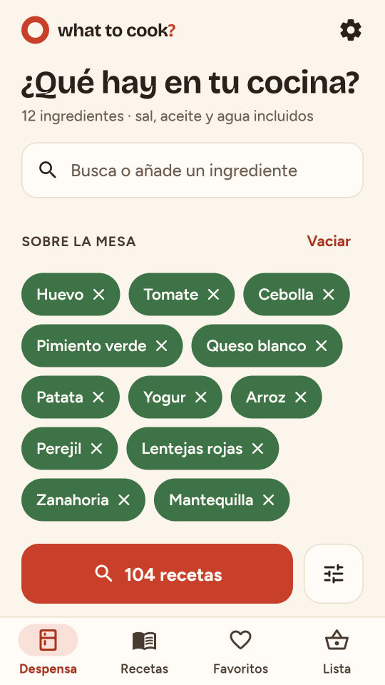 Captura de pantalla 1 de What to Cook?