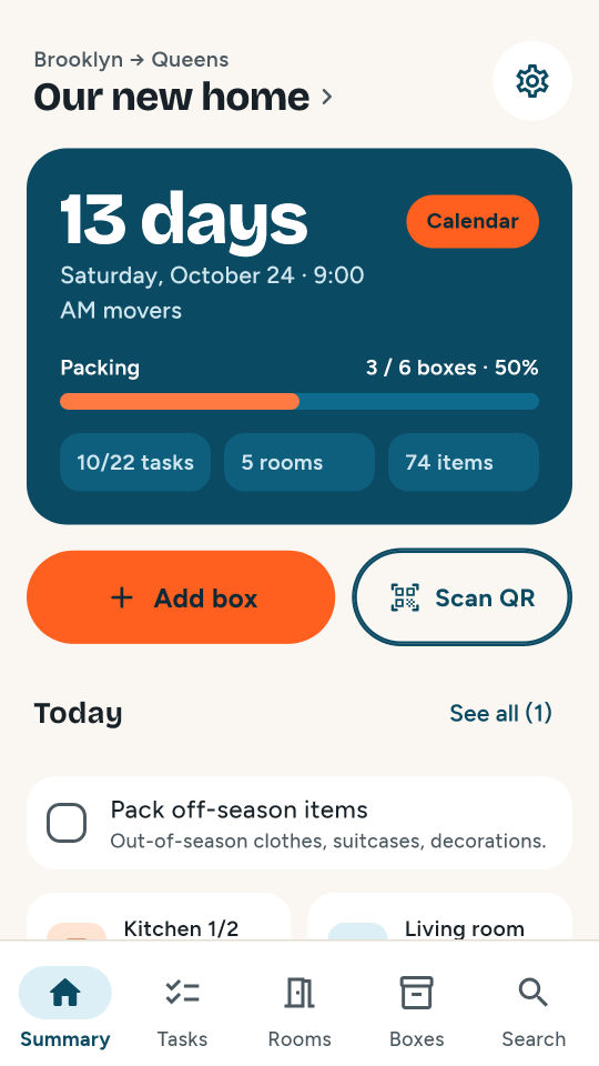Moving Planner screenshot 1
