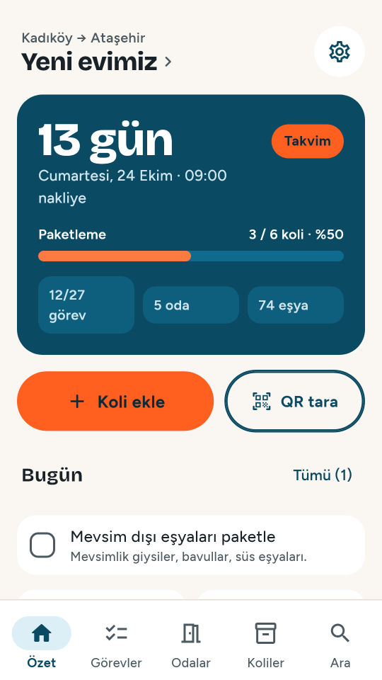 Taşınıyorum ekran görüntüsü 1