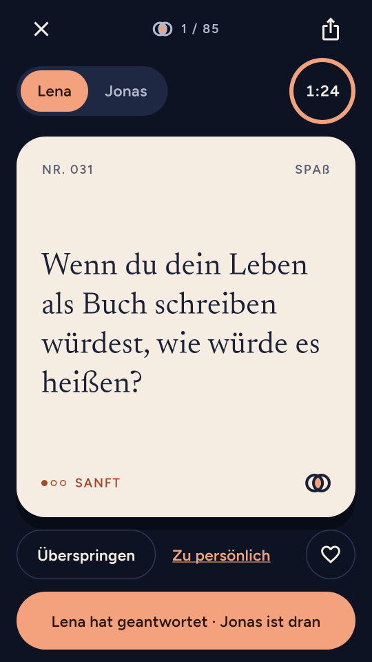 100 Fragen für Paare Screenshot 1