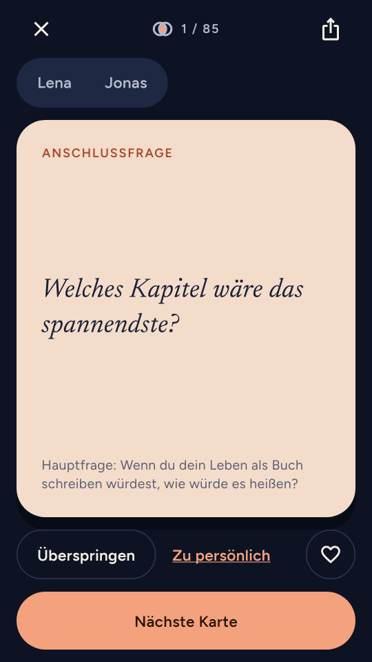 100 Fragen für Paare Screenshot 2